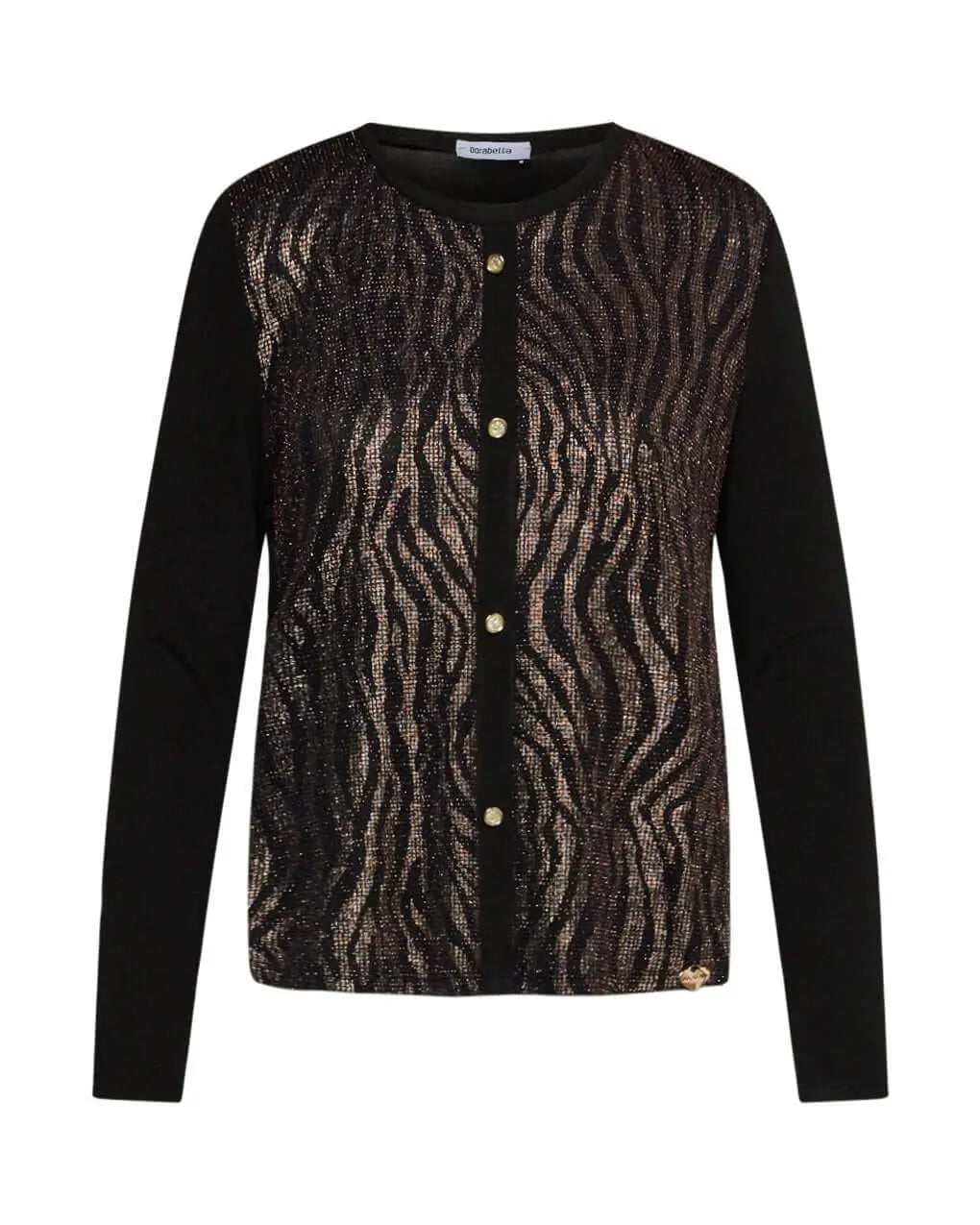 Maglia in fantasia pitonata lurex BRONZO DORABELLA