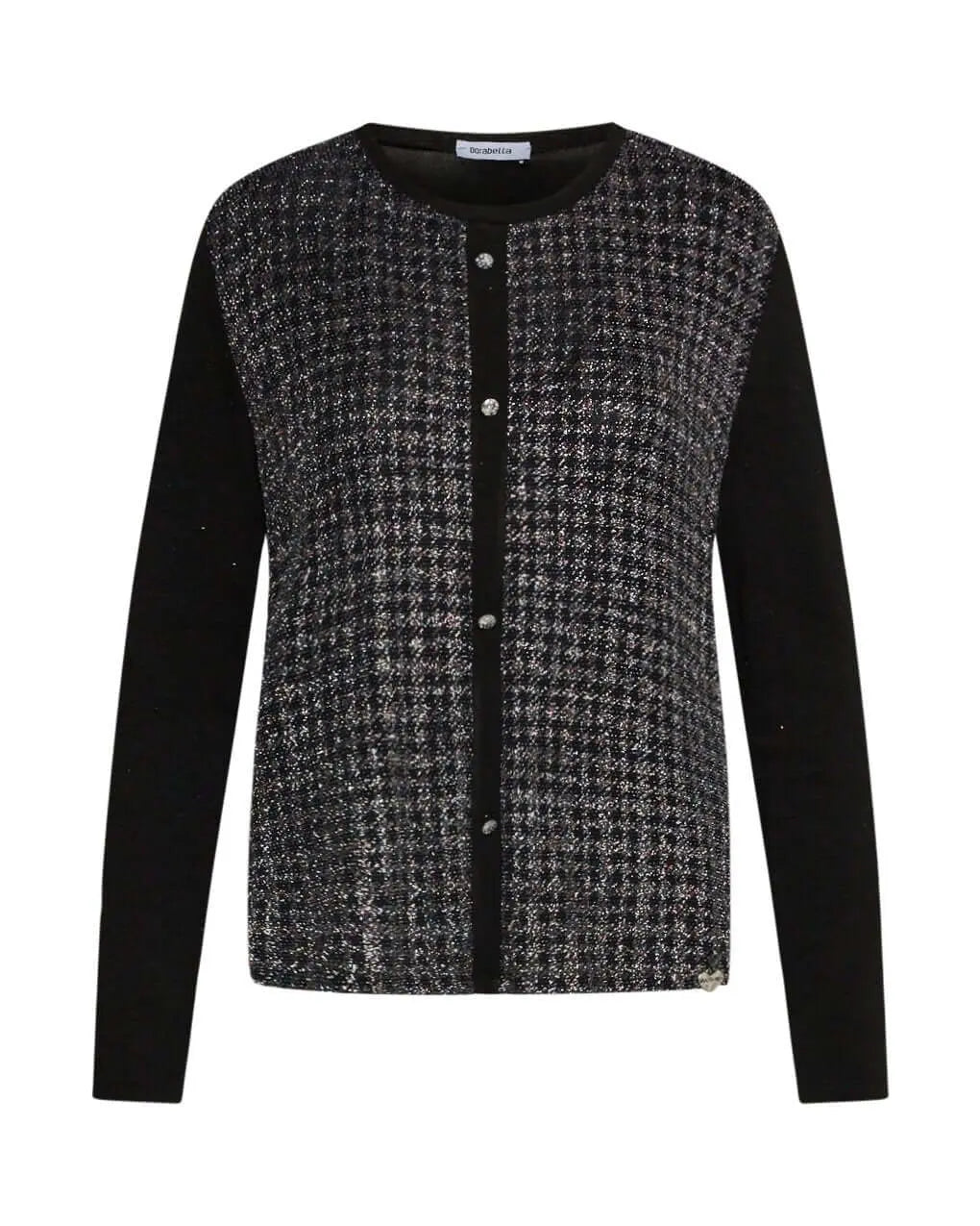 Maglia in fantasia pitonata lurex NERO-ARGENTO DORABELLA