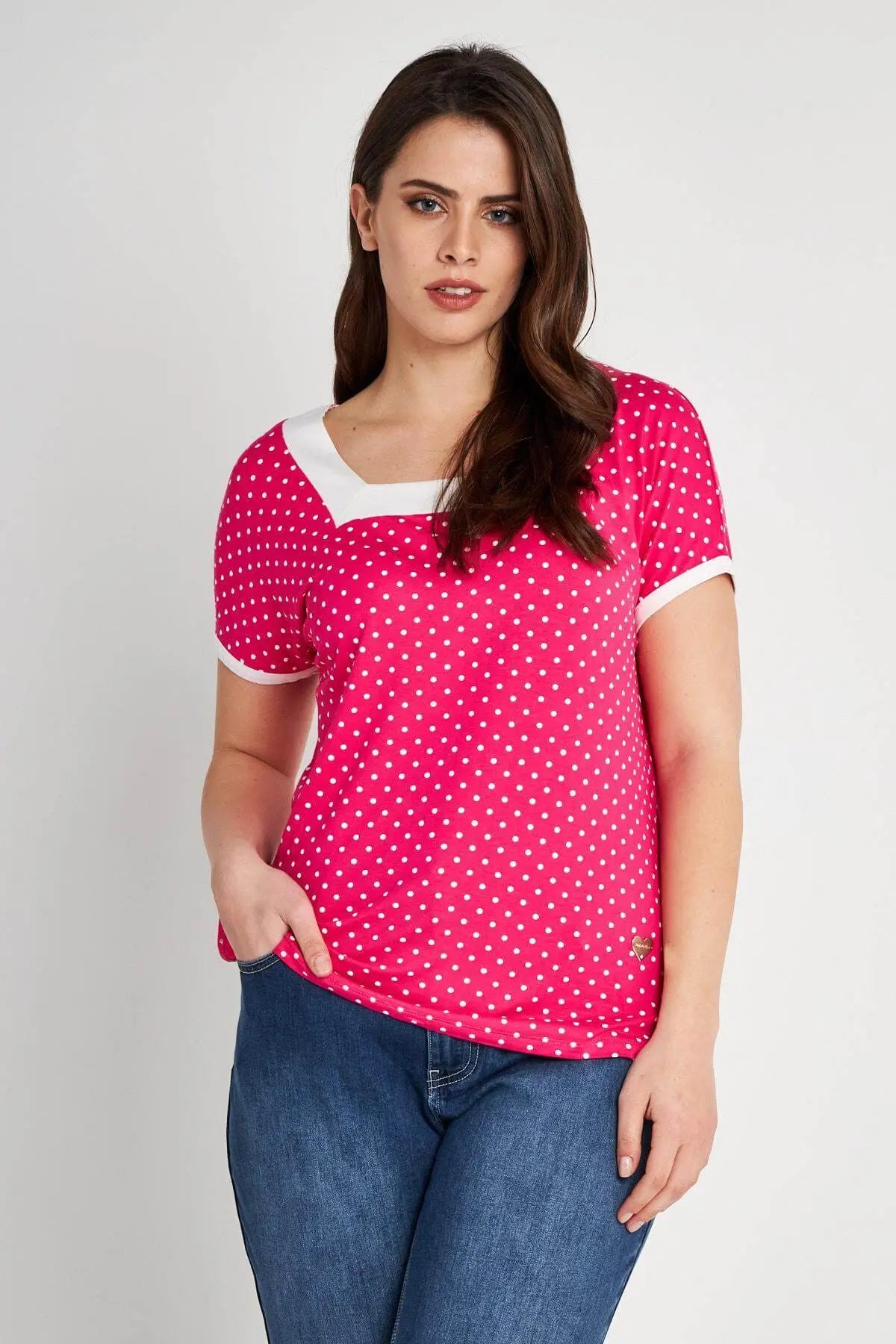Maglia in fantasia pois GERANIO DORABELLA PIU' XL