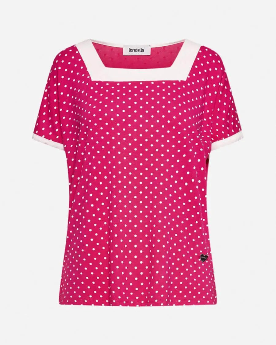 Maglia in fantasia pois GERANIO DORABELLA PIU'