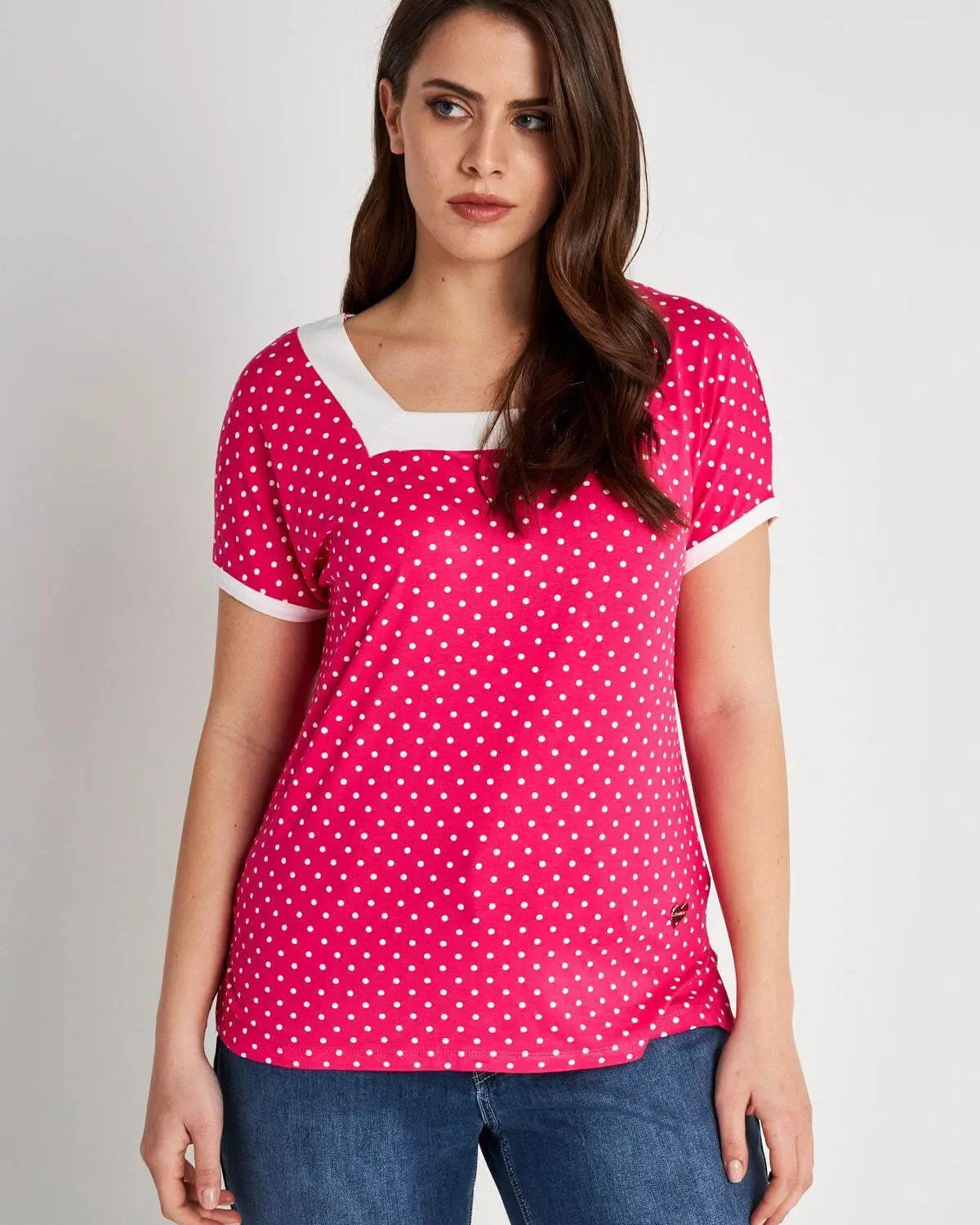 Maglia in fantasia pois GERANIO DORABELLA PIU'