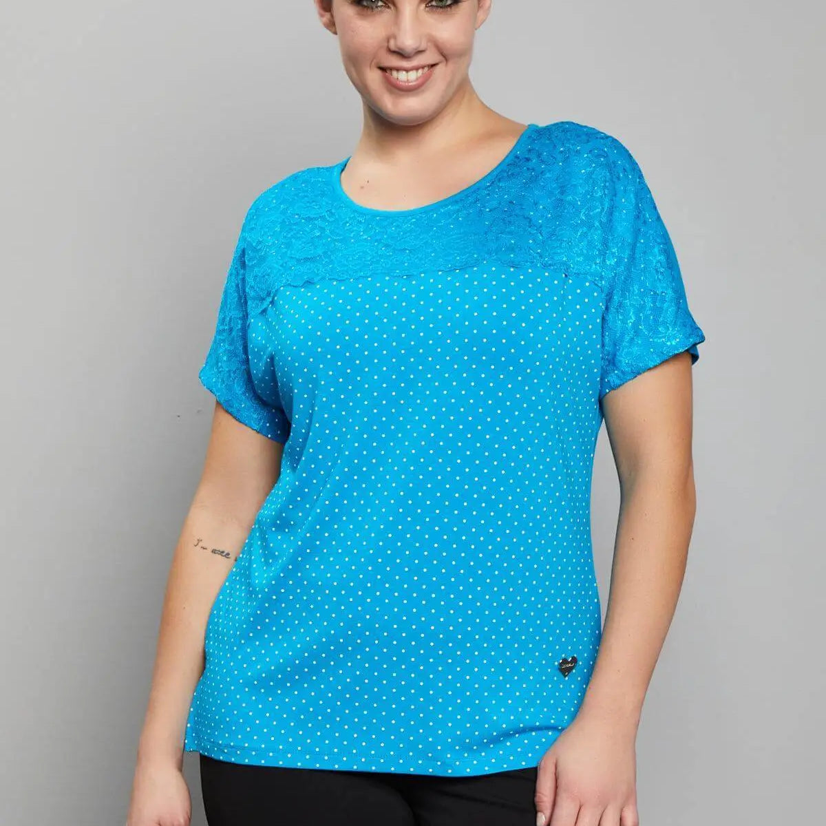 Maglia in fantasia pois OCEANO DORABELLA PIU' XL