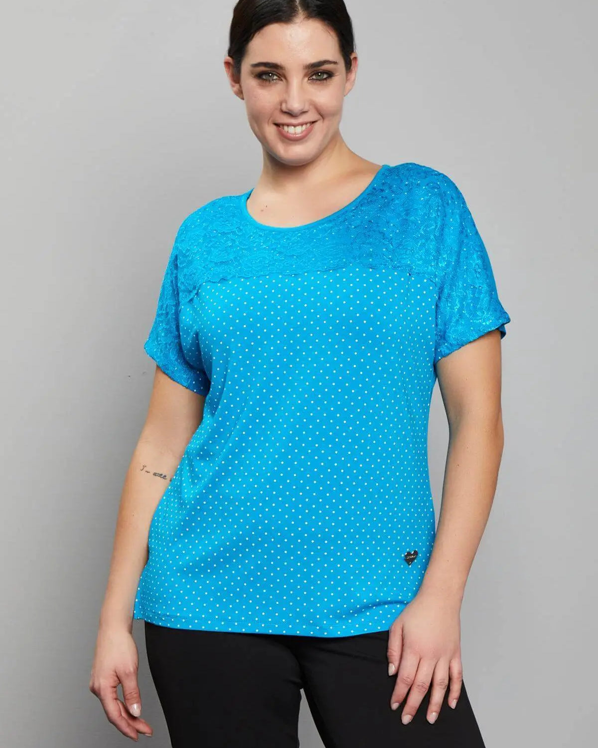 Maglia in fantasia pois OCEANO DORABELLA PIU' XL