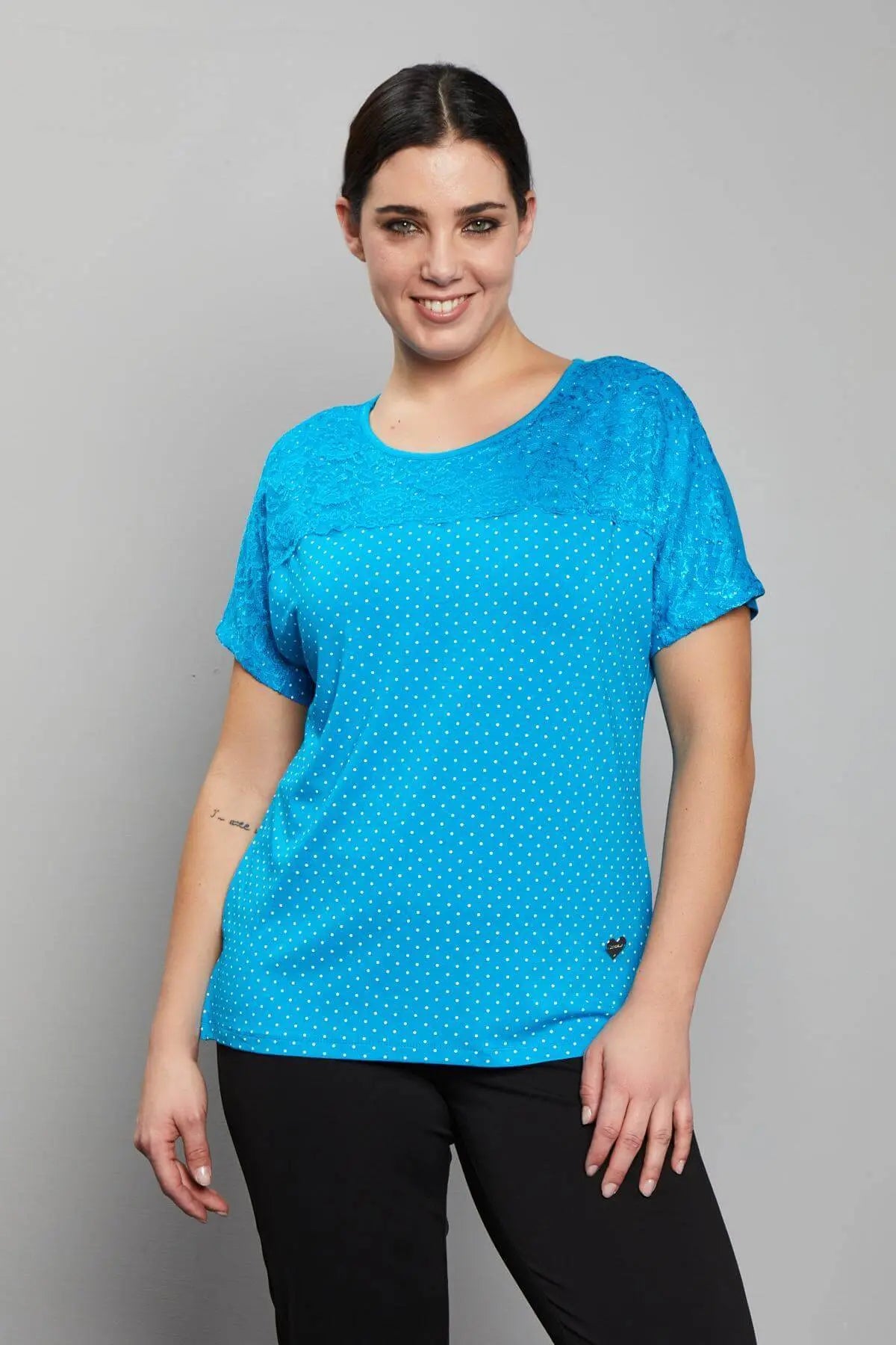 Maglia in fantasia pois OCEANO DORABELLA PIU' XL