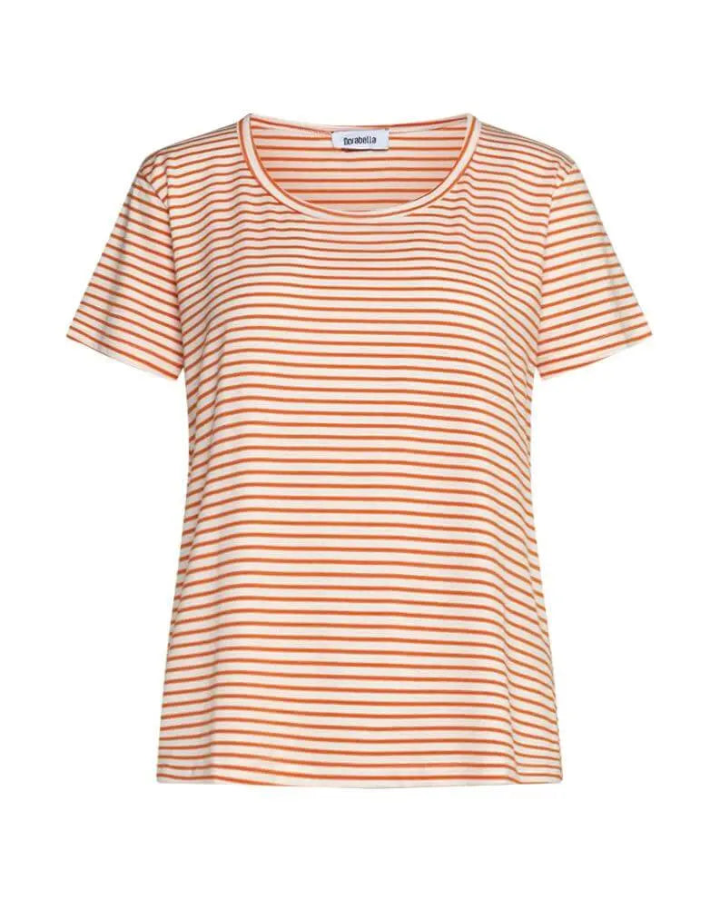 Maglia in fantasia righe LATTE-ARANCIO DORABELLA XXL
