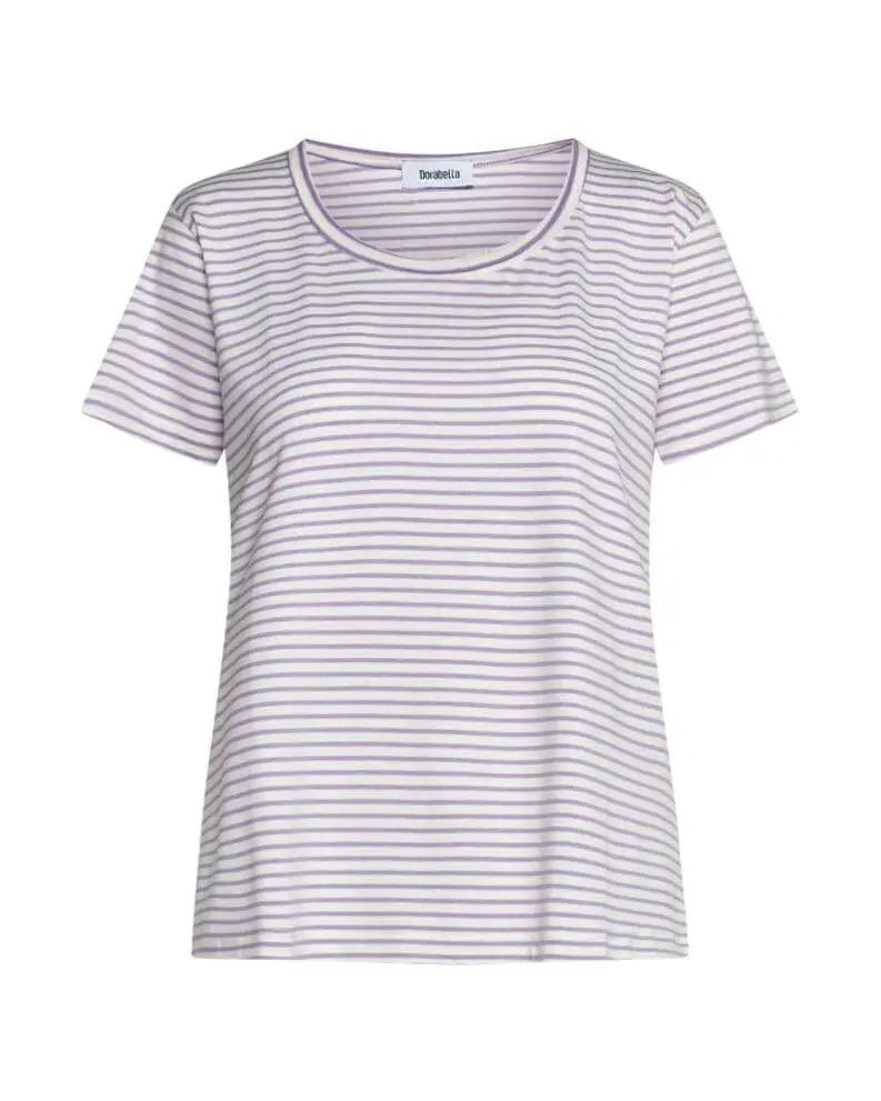 Maglia in fantasia righe LATTE-LILLA DORABELLA XXL