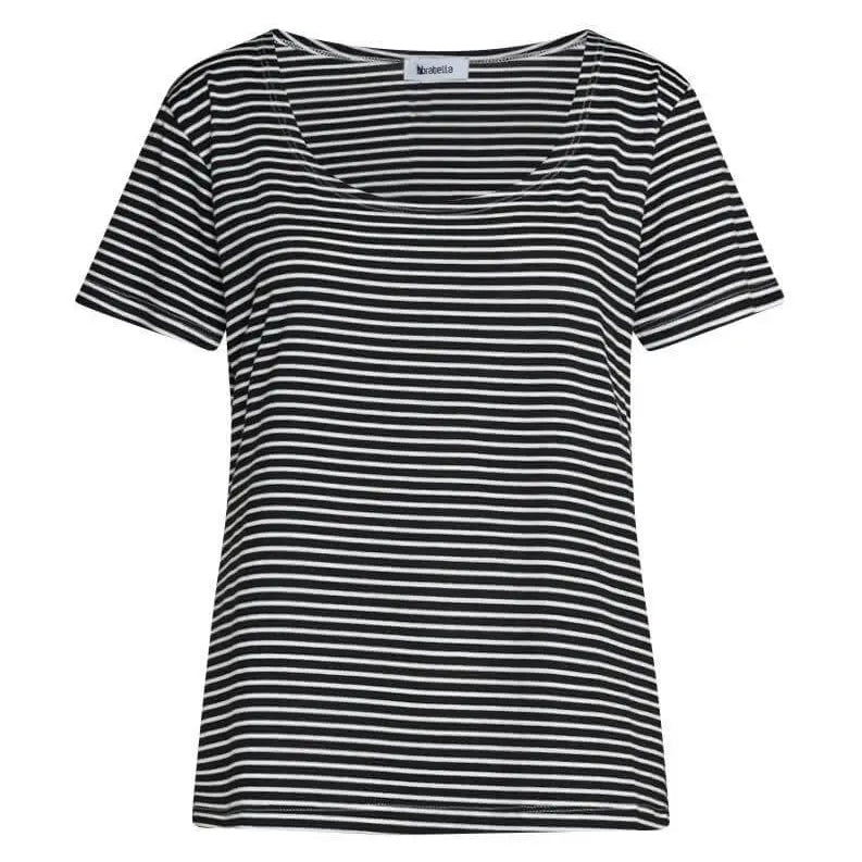 Maglia in fantasia righe NERO-PANNA DORABELLA XXL