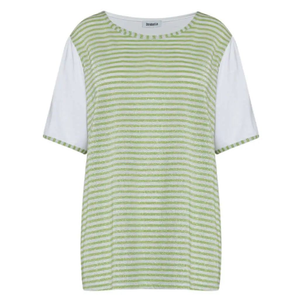 Maglia in fantasia righe PANNA-LIME DORABELLA PIU' 55