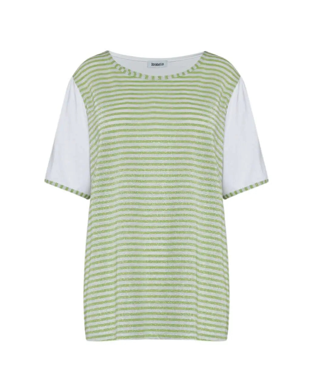Maglia in fantasia righe PANNA-LIME DORABELLA PIU' 55