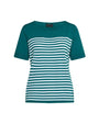 Maglia in fantasia righe SMERALDO-BIANCO DORABELLA XL