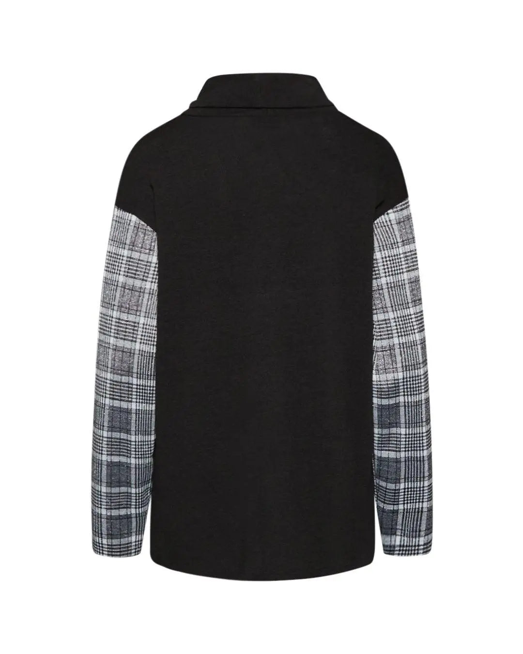 Maglia in fantasia tartan NERO-ARGENTO DORABELLA