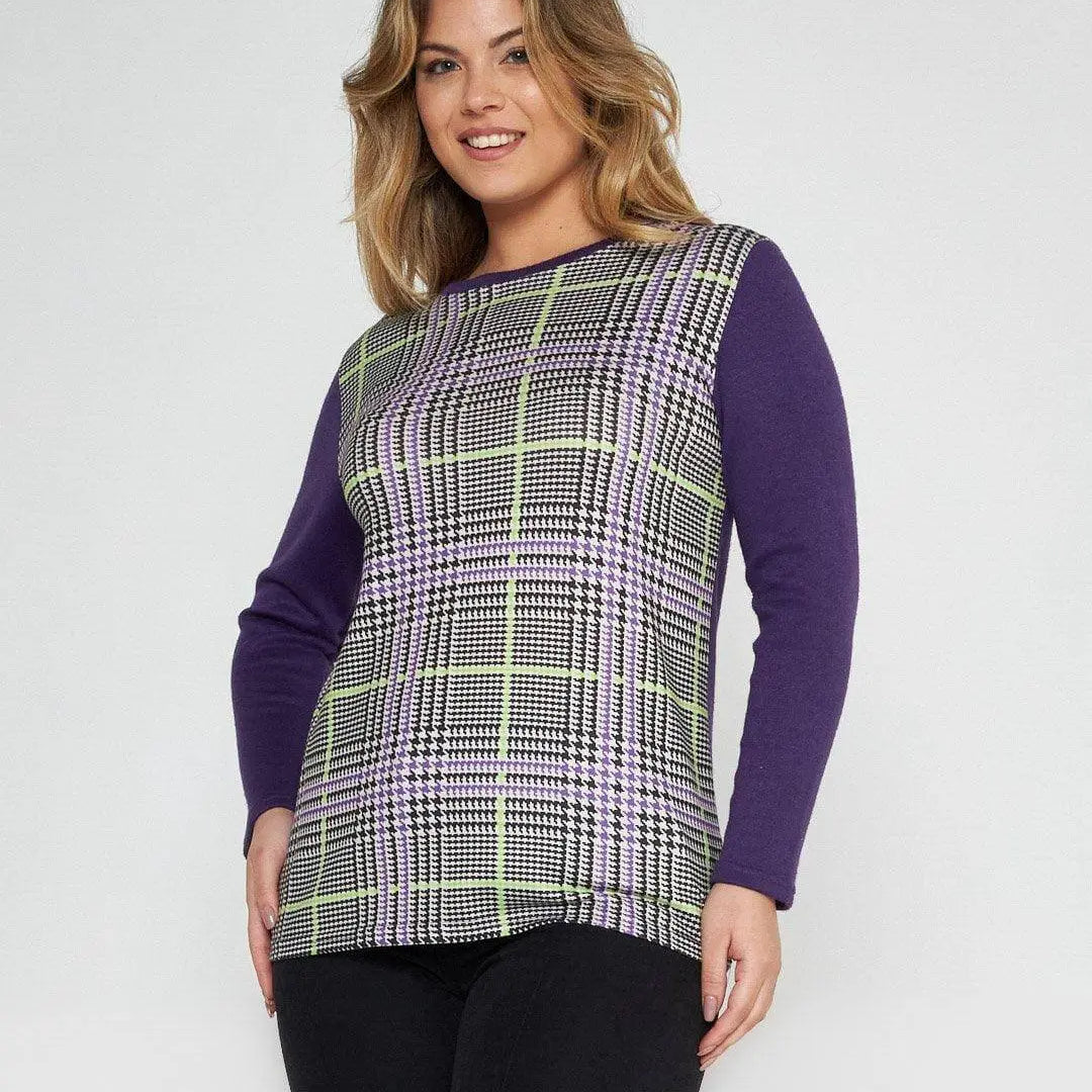 Maglia in fantasia tartan VIOLA DORABELLA XXL