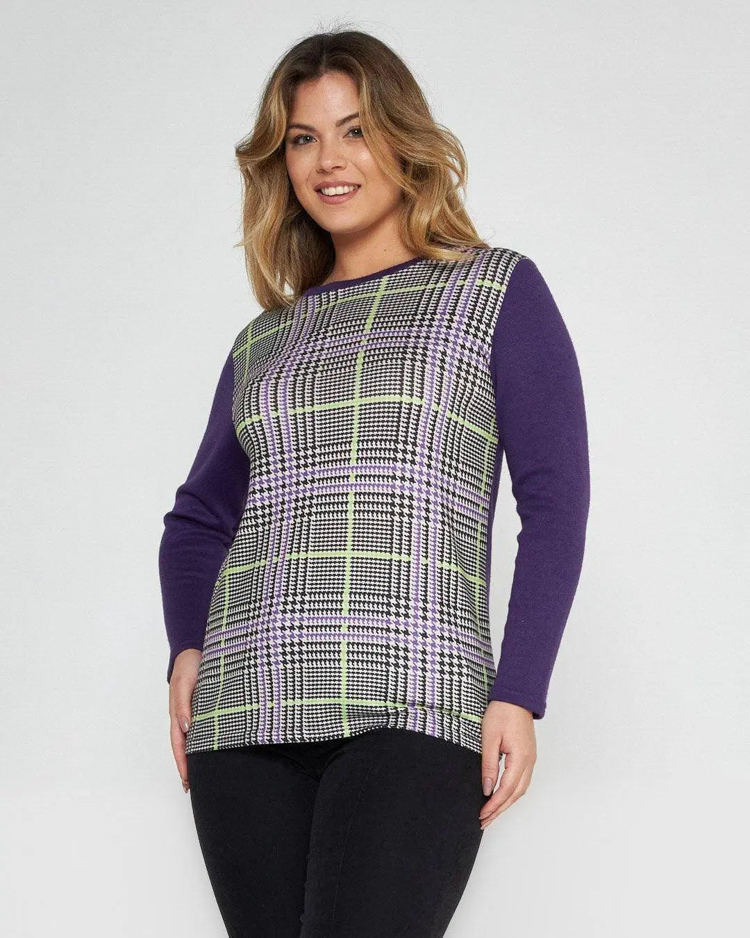 Maglia in fantasia tartan VIOLA DORABELLA XXL