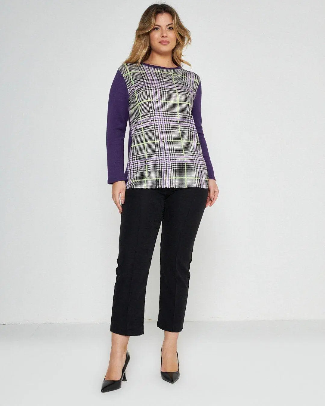 Maglia in fantasia tartan VIOLA DORABELLA