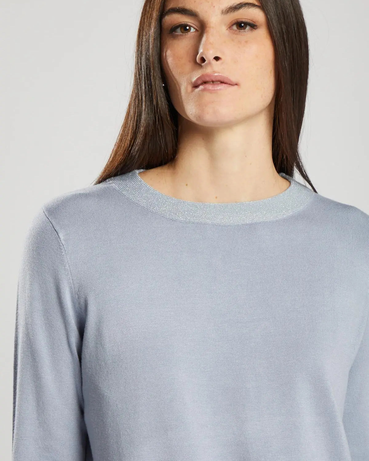 Maglia in lurex AZZURRO IRONICA