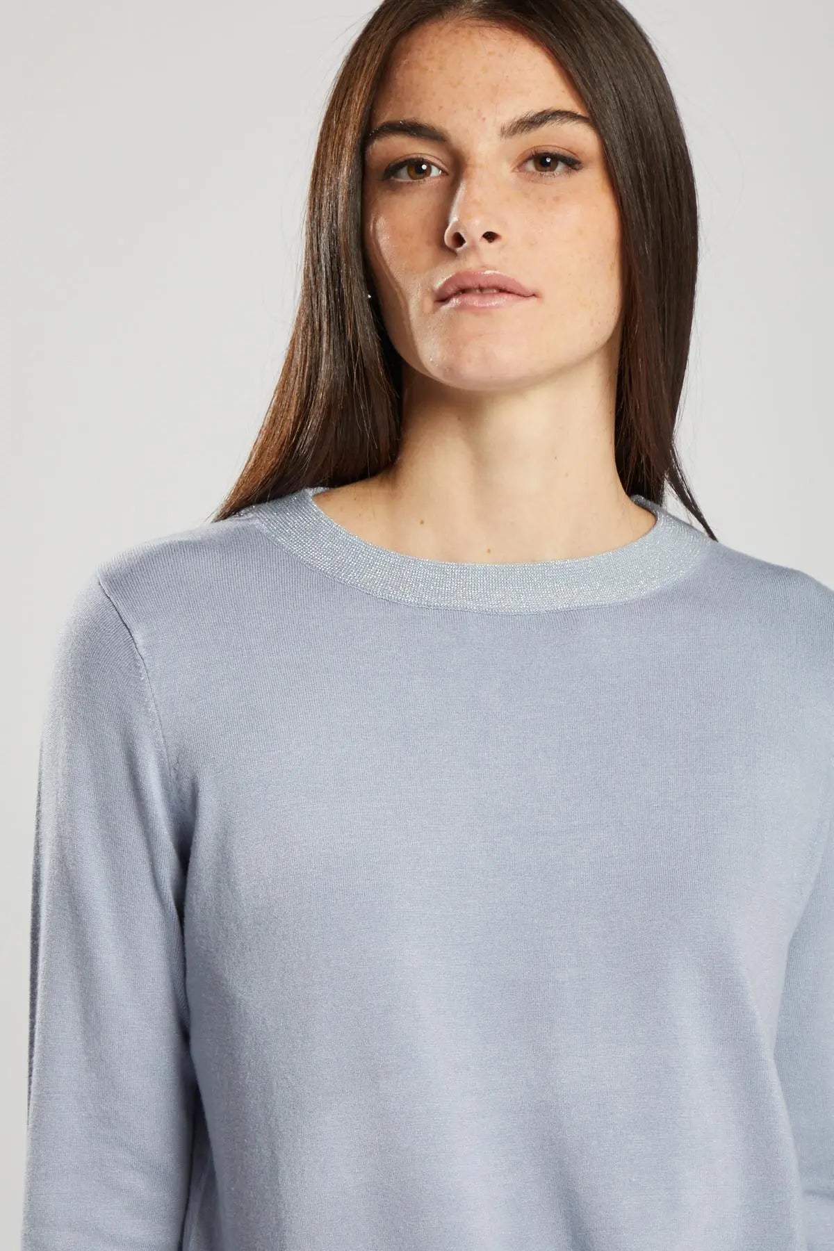 Maglia in lurex AZZURRO IRONICA