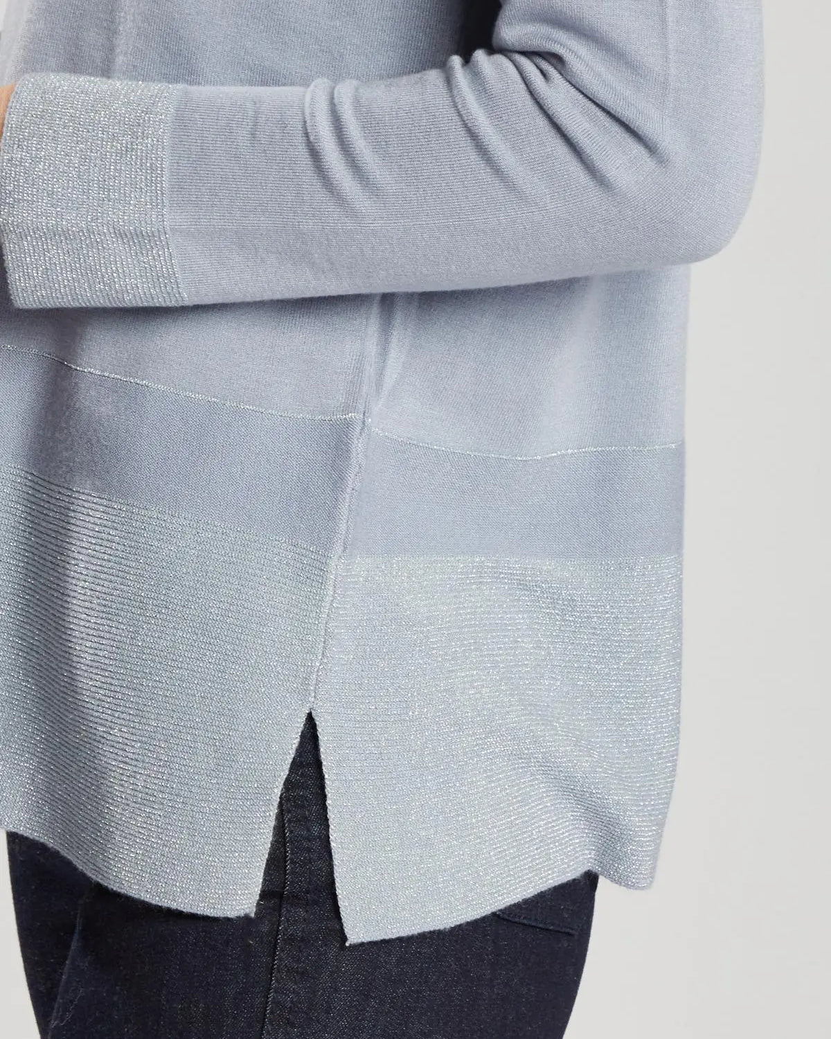 Maglia in lurex AZZURRO IRONICA