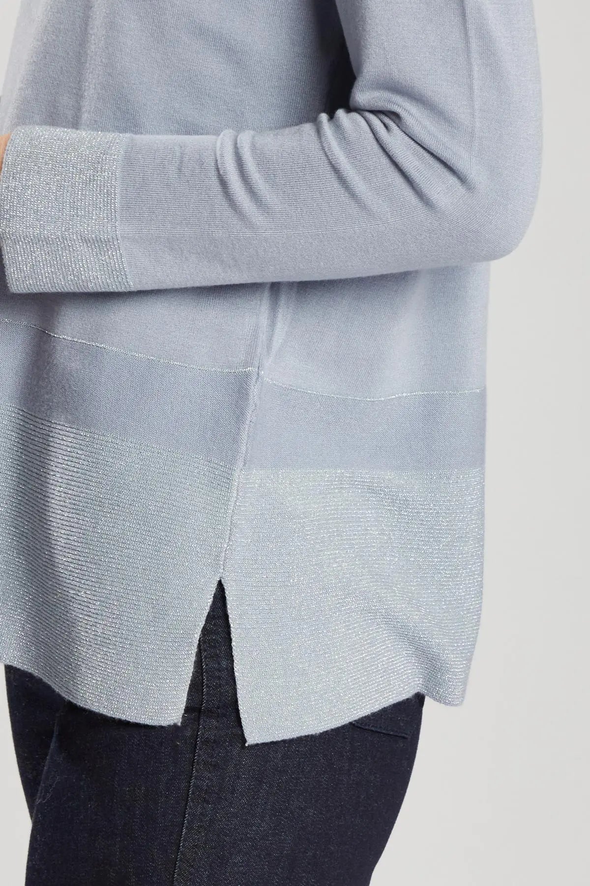 Maglia in lurex AZZURRO IRONICA