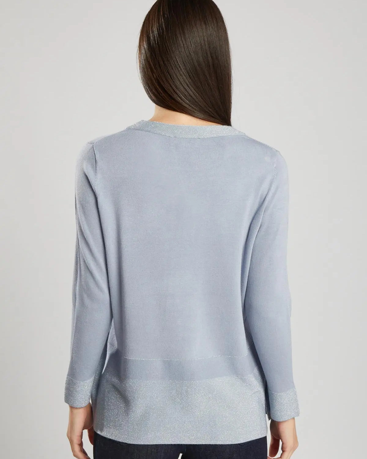 Maglia in lurex AZZURRO IRONICA