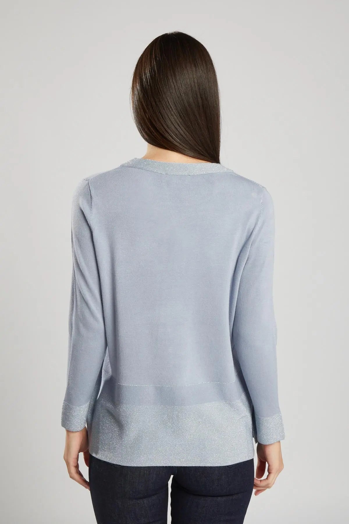 Maglia in lurex AZZURRO IRONICA