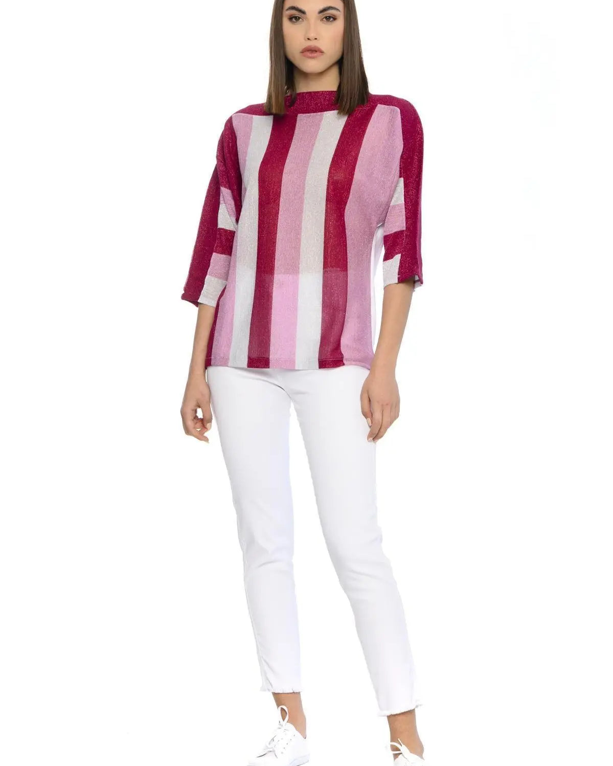 Maglia in lurex MAGENTA IRONICA