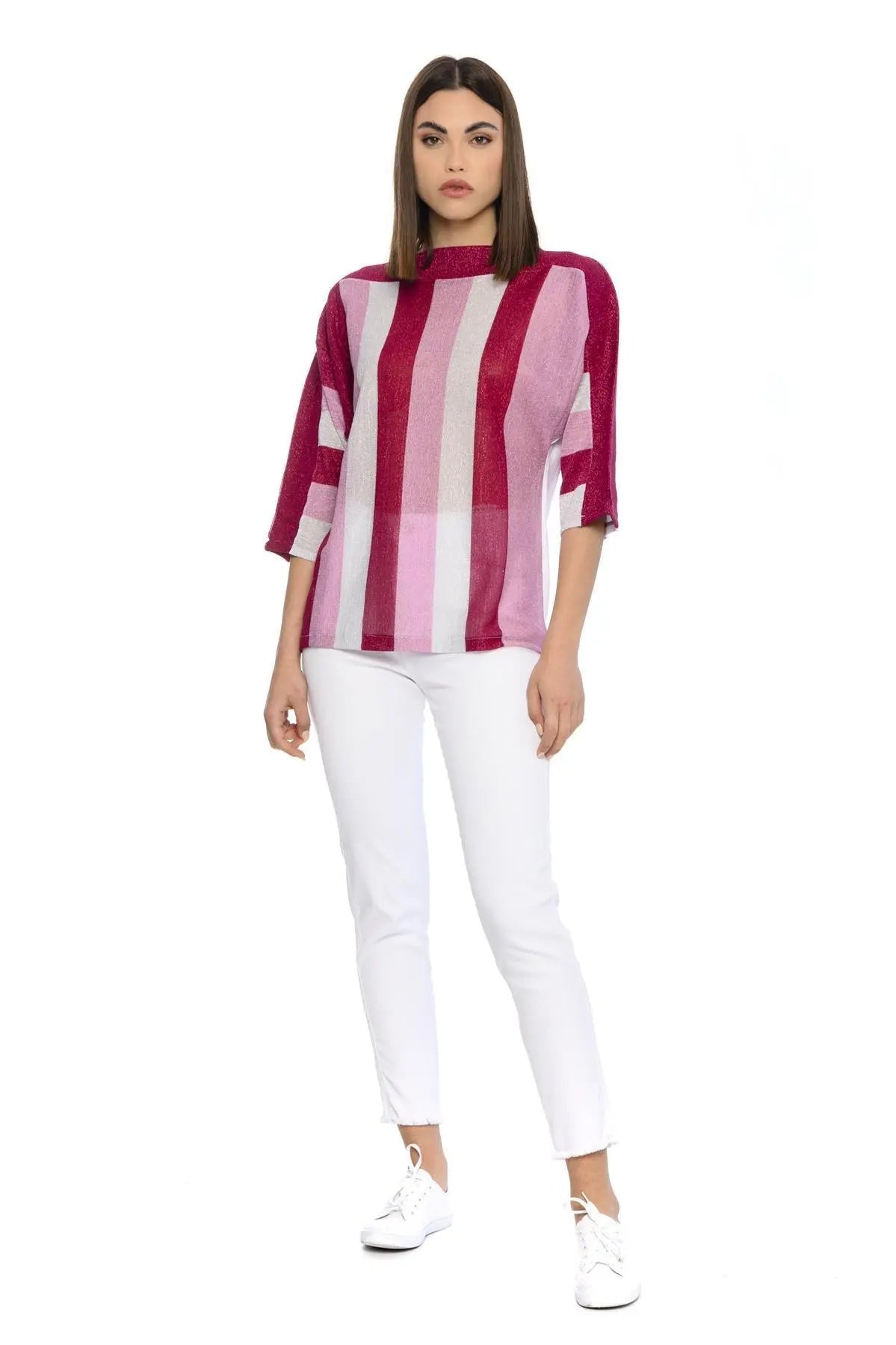 Maglia in lurex MAGENTA IRONICA