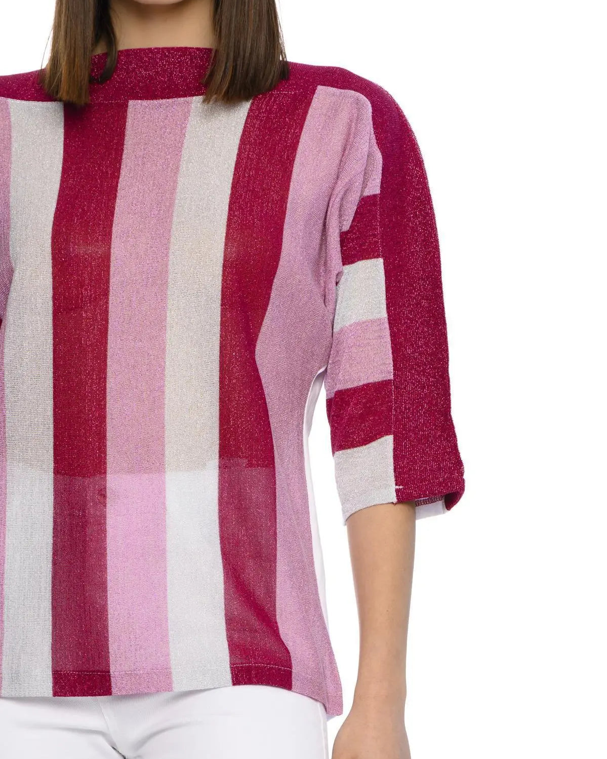 Maglia in lurex MAGENTA IRONICA
