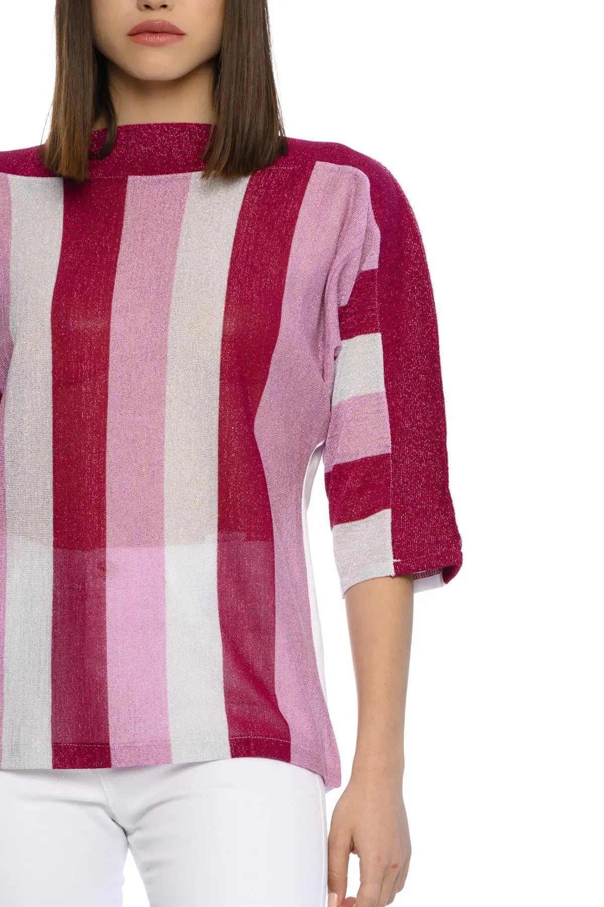 Maglia in lurex MAGENTA IRONICA