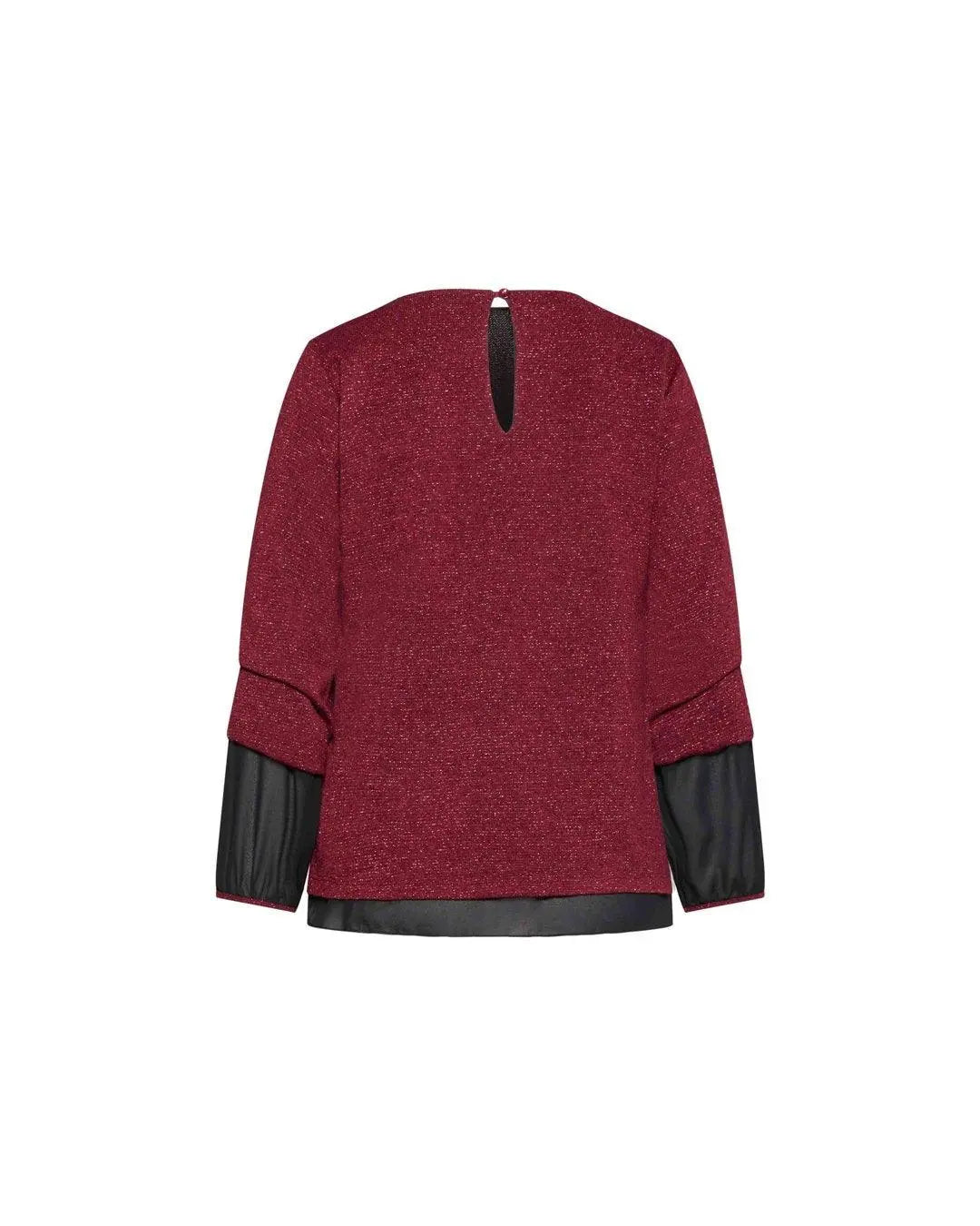 Maglia in lurex MAGENTA-NERO IRONICA