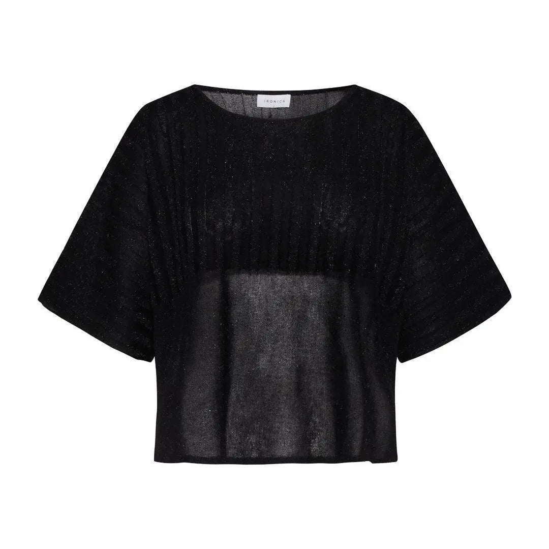 Maglia in lurex NERO IRONICA XL