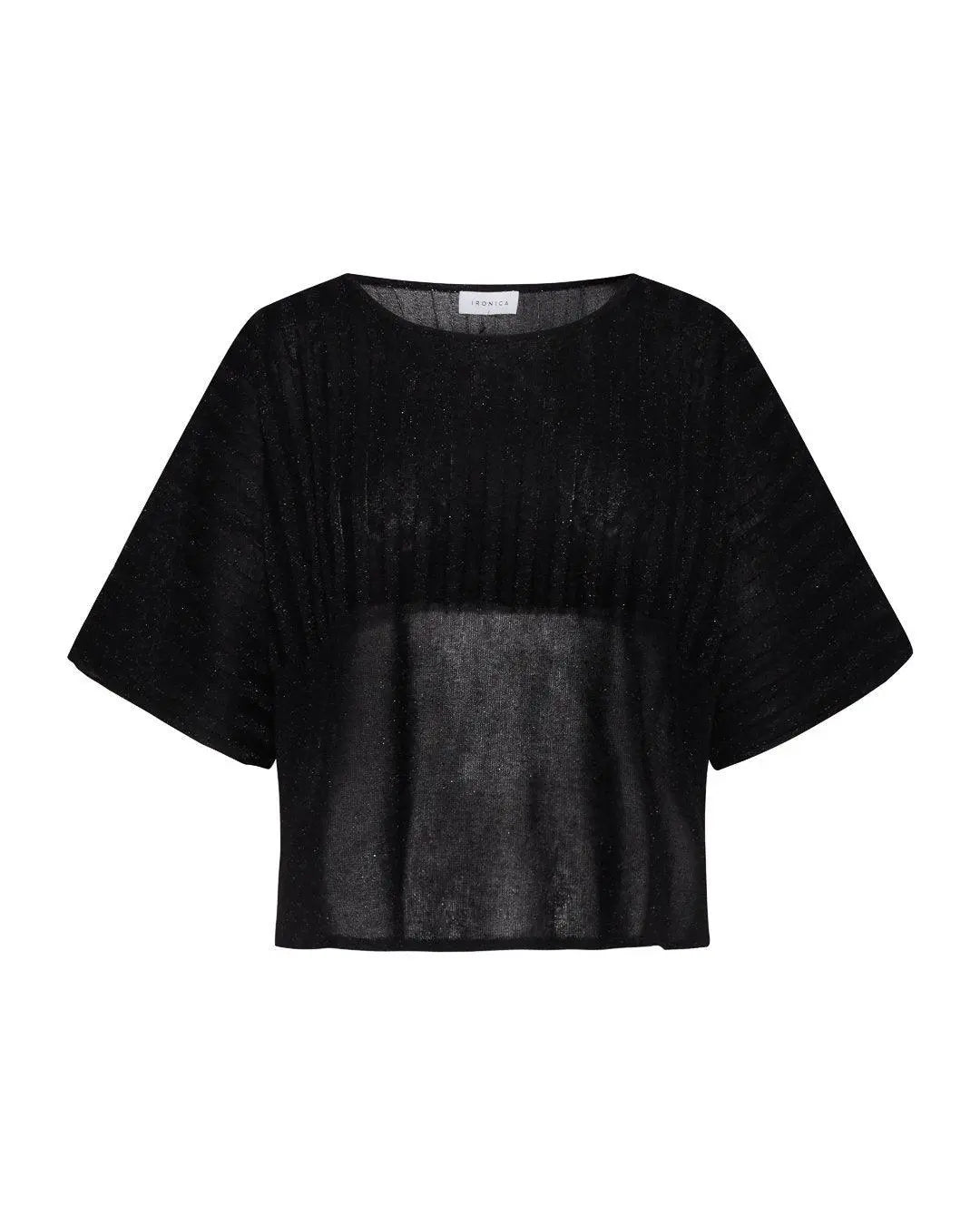 Maglia in lurex NERO IRONICA XL