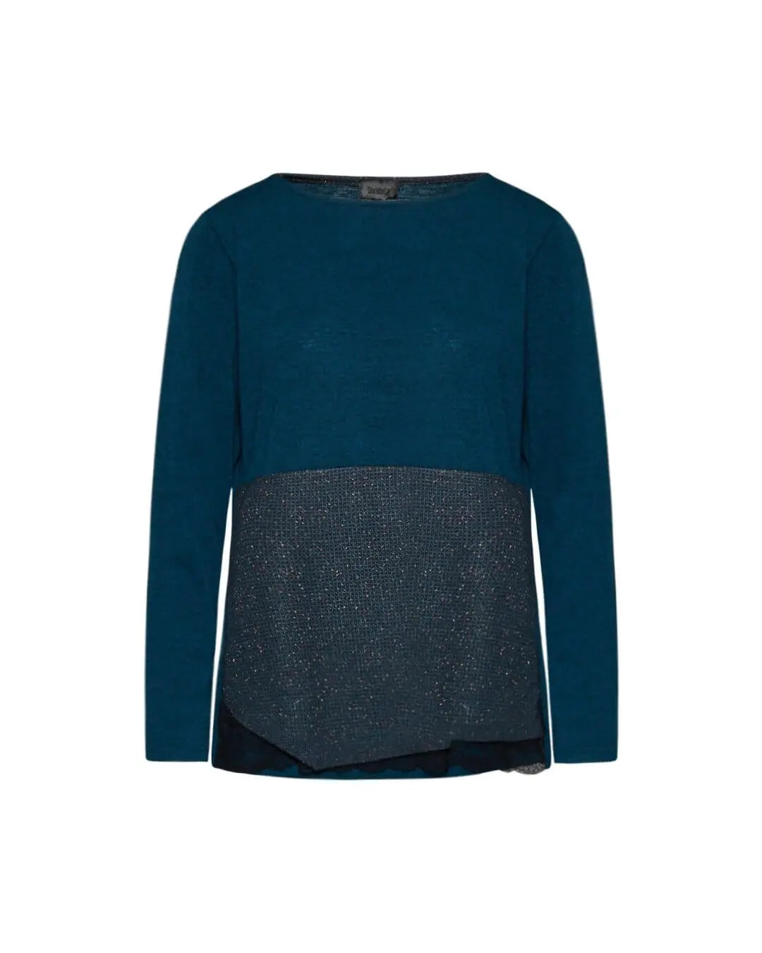 Maglia in lurex e pizzo VERDE DORABELLA XXL