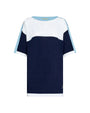 Maglia in viscosa BIANCO-BLUE NAVY DORABELLA CURVY XL