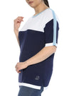 Maglia in viscosa BIANCO-BLUE NAVY DORABELLA CURVY