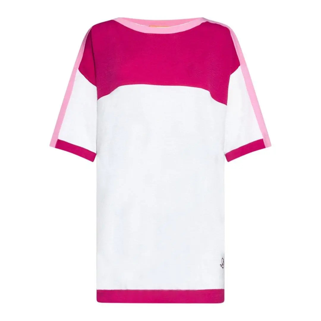 Maglia in viscosa FUXIA-BIANCO DORABELLA CURVY XL
