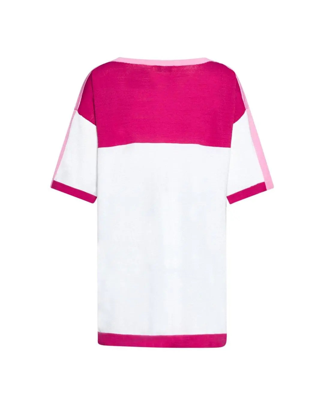 Maglia in viscosa FUXIA-BIANCO DORABELLA CURVY