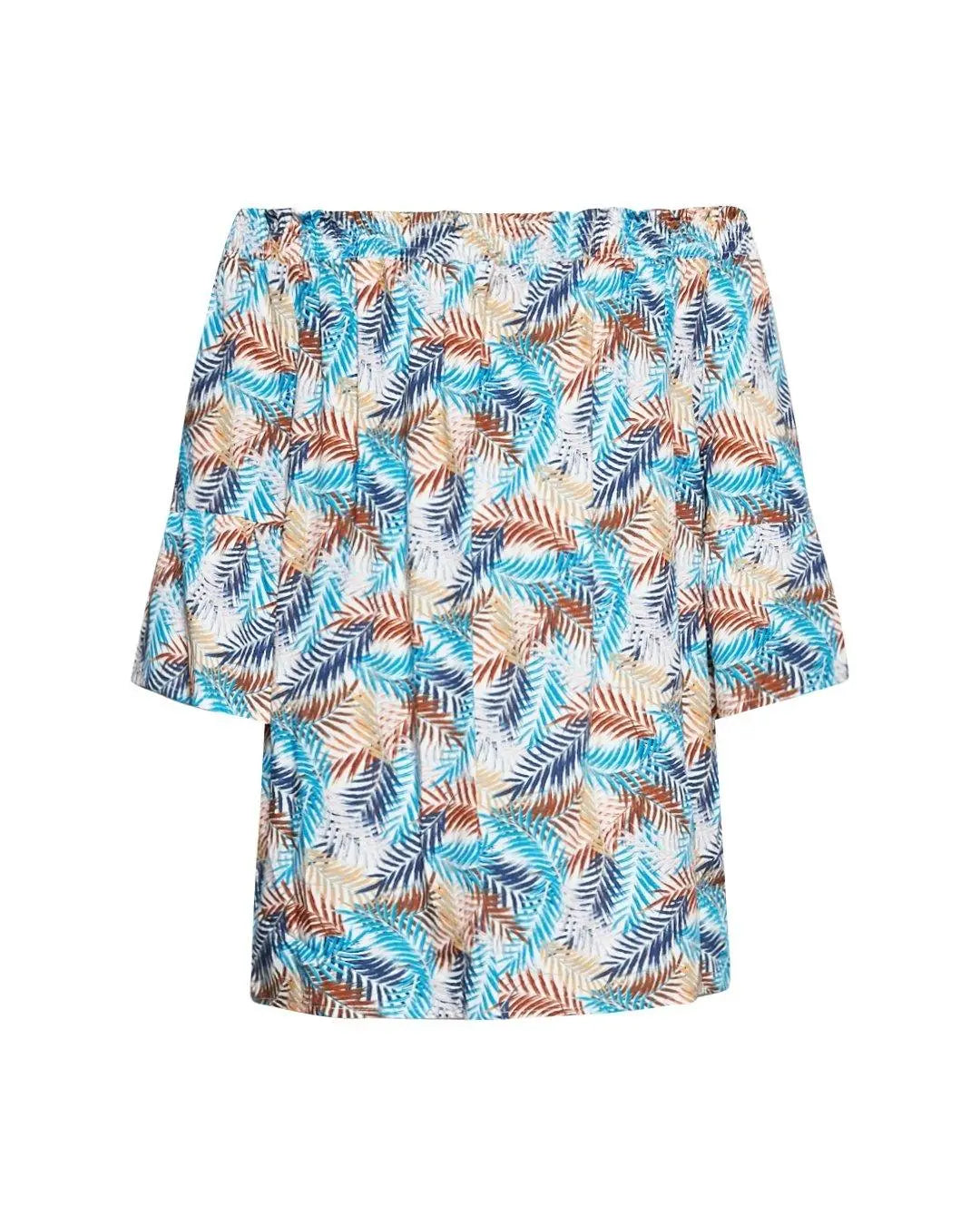 Maglia in viscosa con collo shiffer TURCHESE DORABELLA