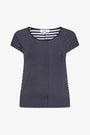 Maglia in viscosa fantasia pois/righe BLU-NAVY DORABELLA PIU'
