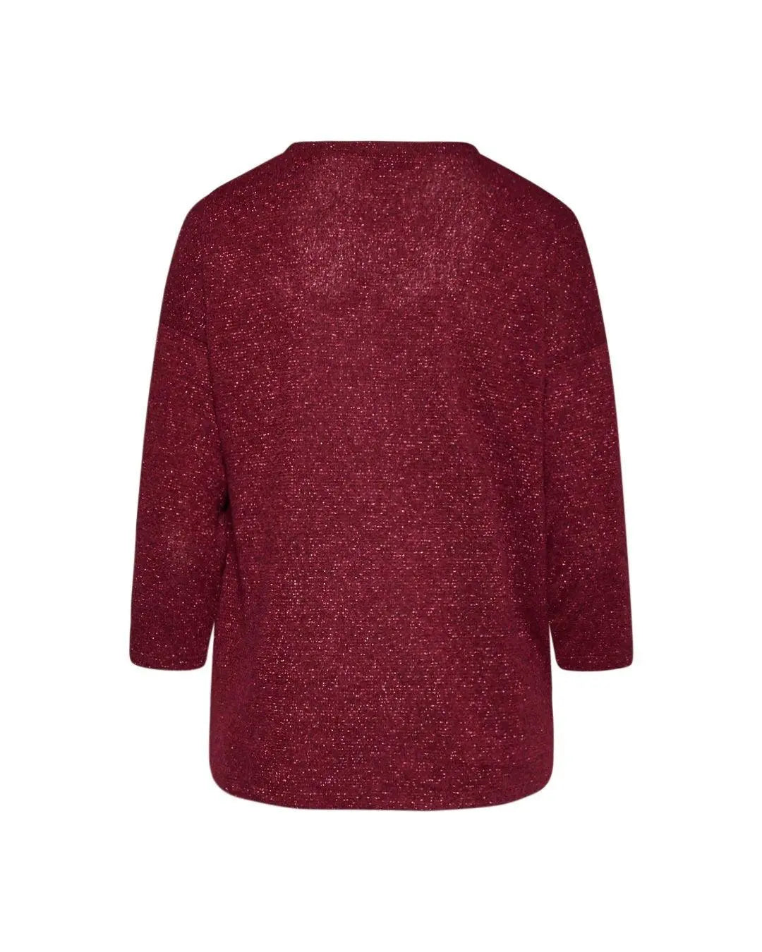 Maglia incrocio in lurex MAGENTA-NERO IRONICA