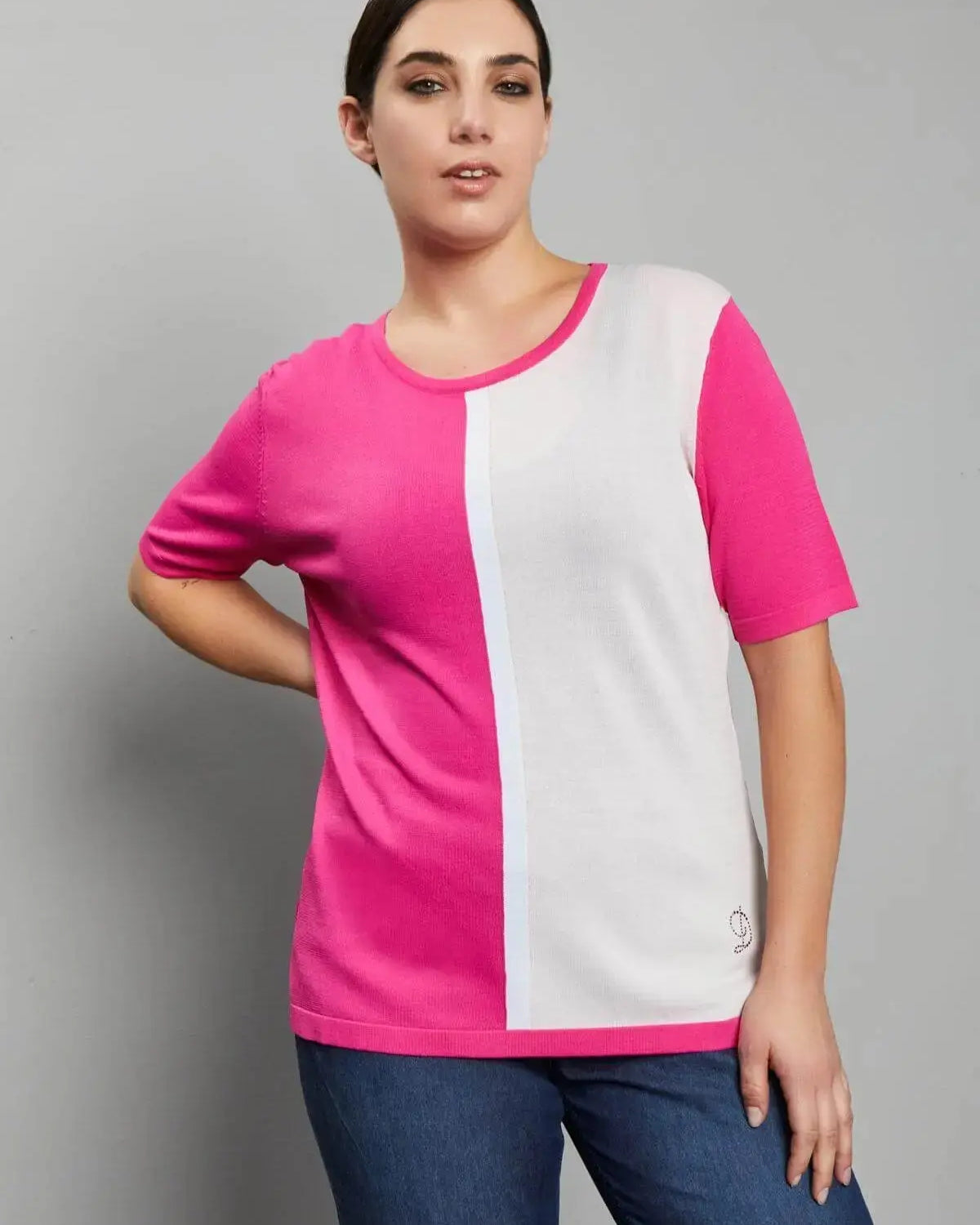 Maglia intarsio GERANIO DORABELLA PIU' XL