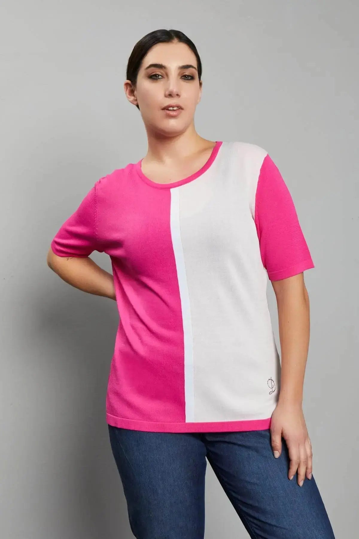 Maglia intarsio GERANIO DORABELLA PIU' XL