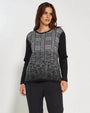 Maglia jacquard BLACK DORABELLA PIU'