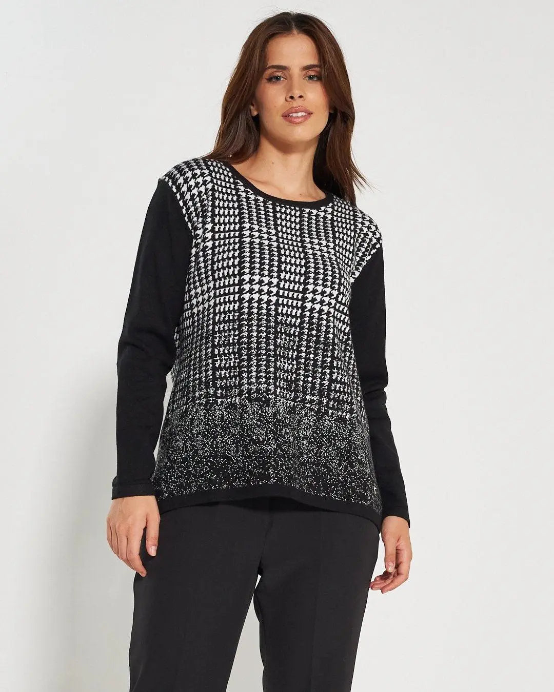 Maglia jacquard BLACK DORABELLA PIU'