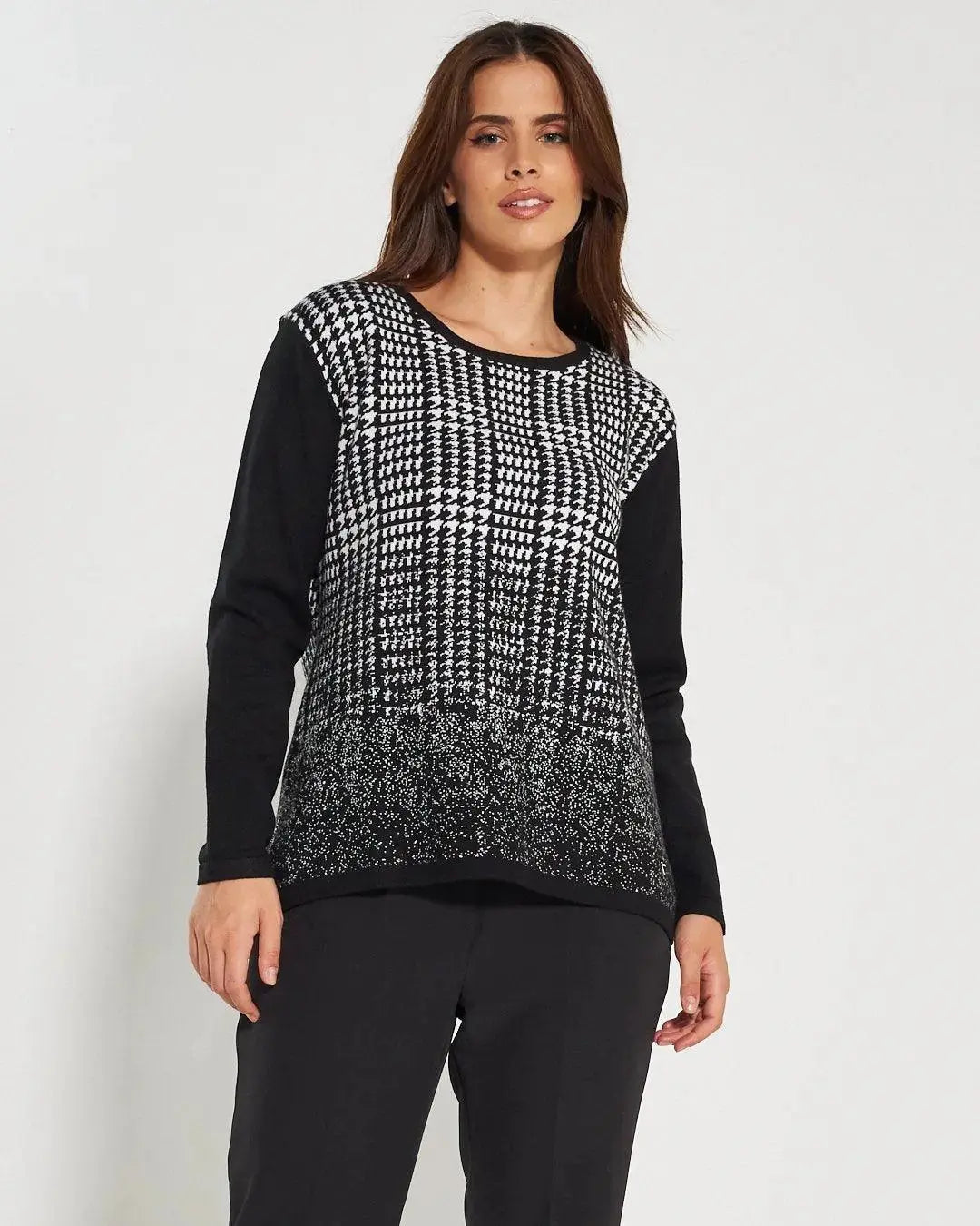 Maglia jacquard BLACK DORABELLA PIU'