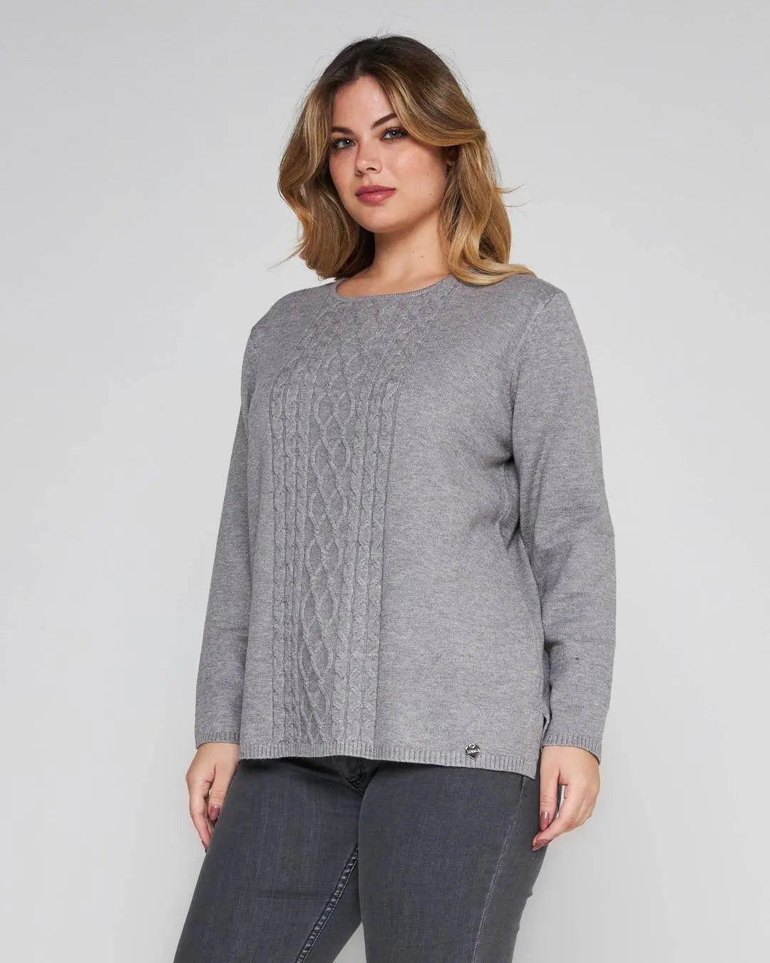 Maglia jacquard GRIGIO DORABELLA PIU' XXL