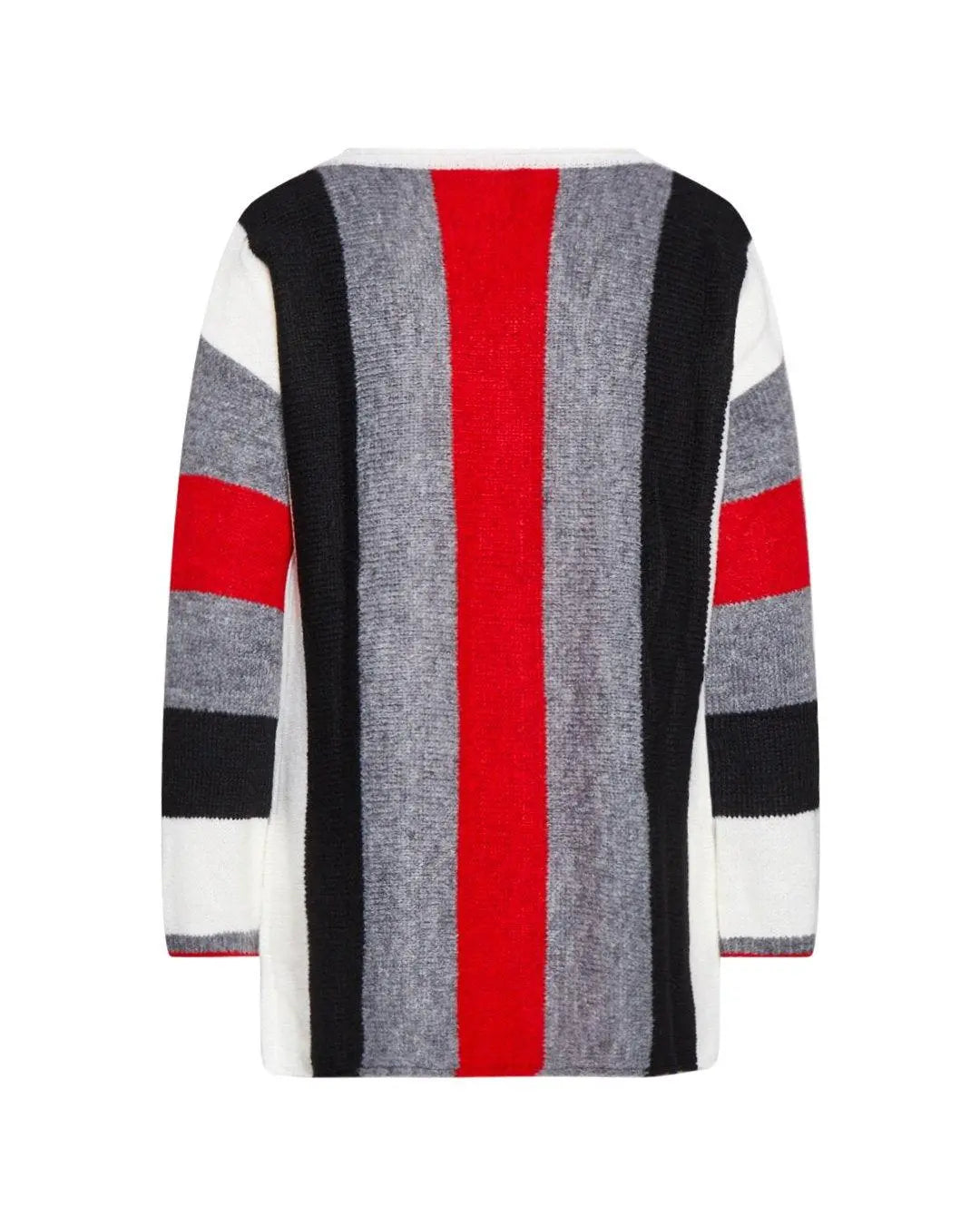 Maglia jacquard GRIGIO-ROSSO IRONICA