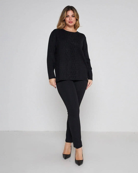 Maglia jacquard NERO A DORABELLA PIU'