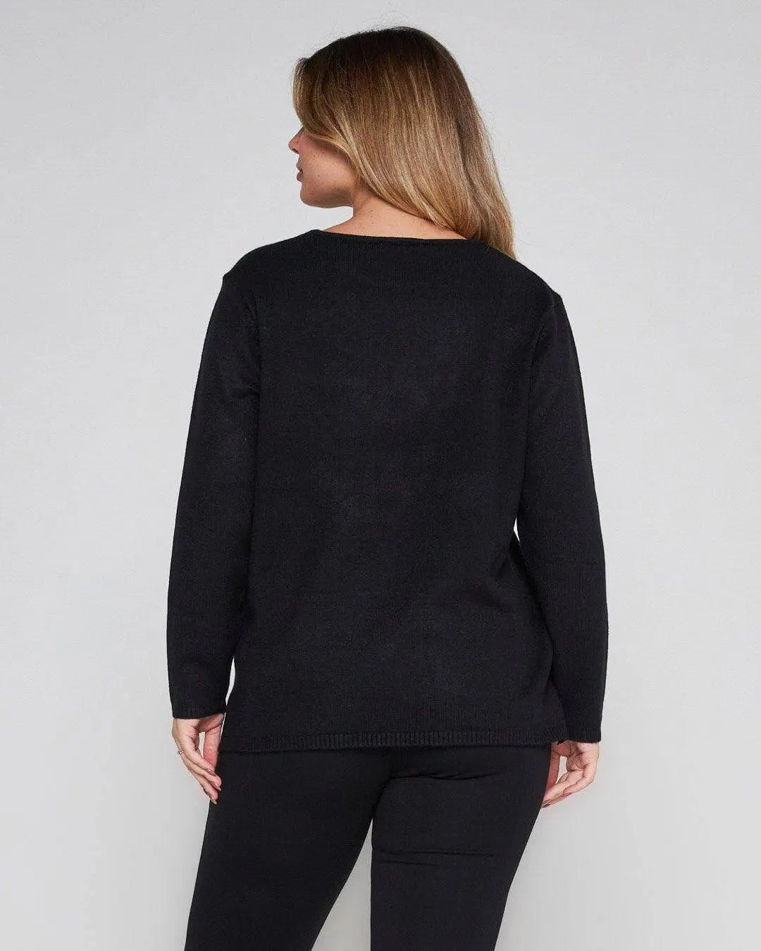 Maglia jacquard NERO A DORABELLA PIU'