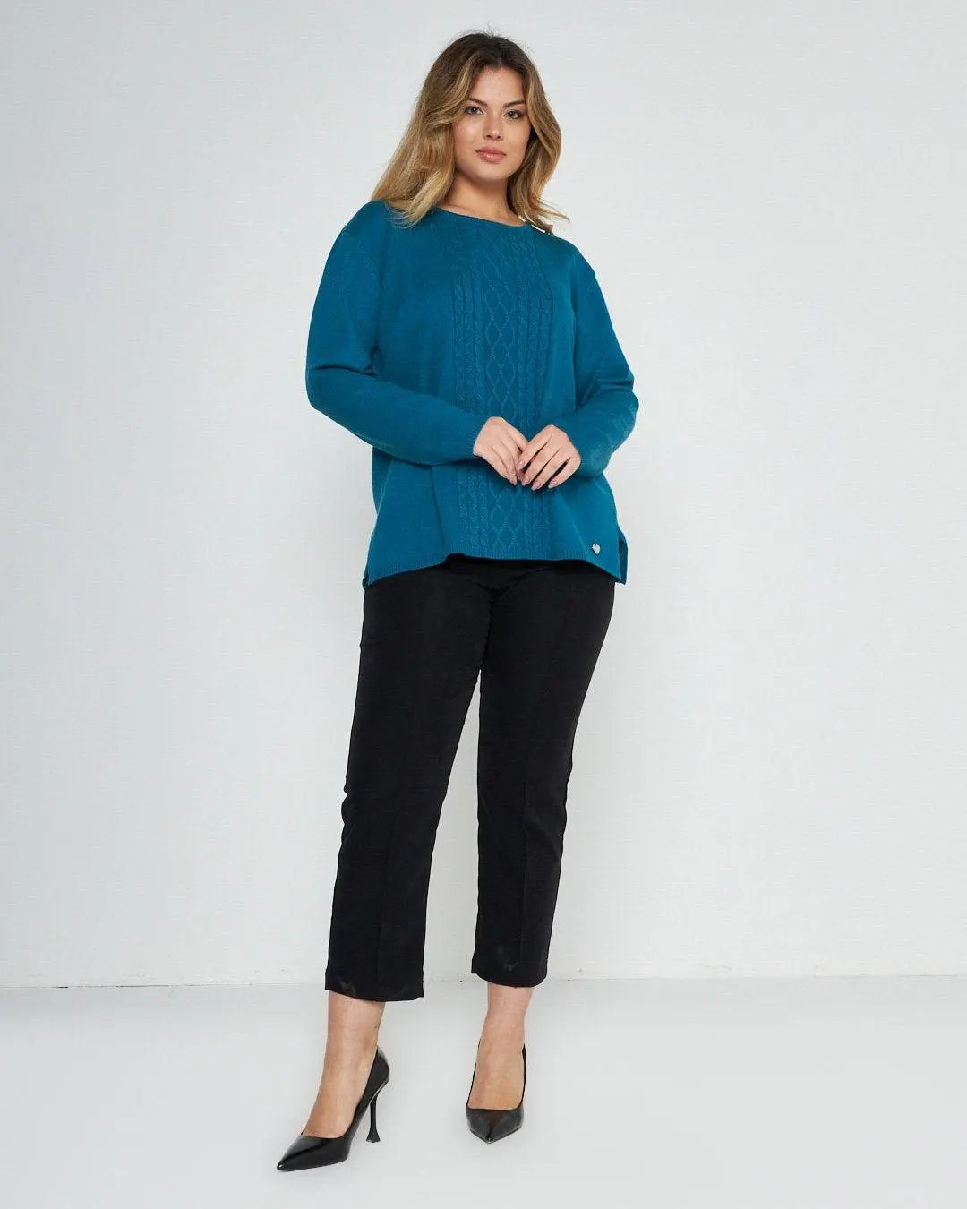 Maglia jacquard PAVONE DORABELLA PIU' XXL