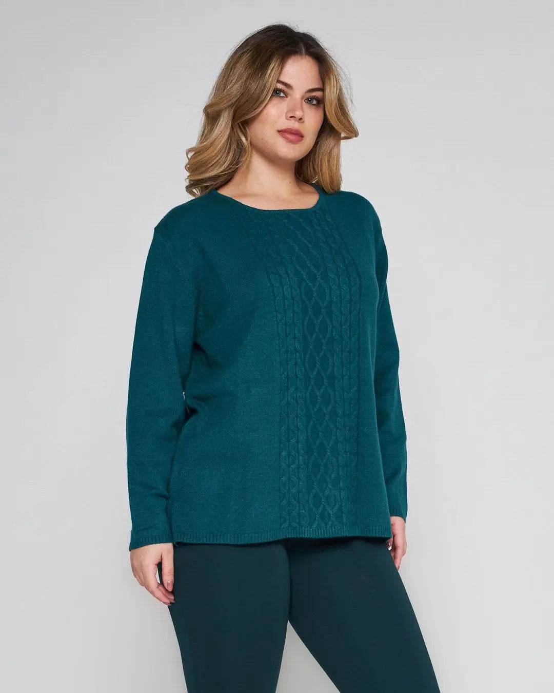 Maglia jacquard VERDE G DORABELLA PIU' XXL